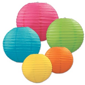 Beistle Paper Lanterns, Choose your color and size - 1 of 4