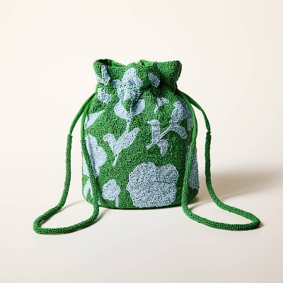 Beaded Classic Rose Drawstring Bucket Bag - kate spade new york x Target Green/Blue
