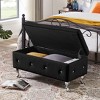 NicBex Modern 38.2" Storage Bench Leather Accent Stools with Metal Legs for Bedroom and Entryway - 3 of 4