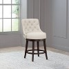 Hillsdale Furniture 24" Halbrooke Swivel Counter Height Barstool Smoke/Cream: Upholstered, Rubberwood Legs, Foam Filled - 2 of 4