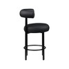Meridian Furniture,Bordeaux Black Vegan Leather Counter Stool, Set of 2 - 3 of 4