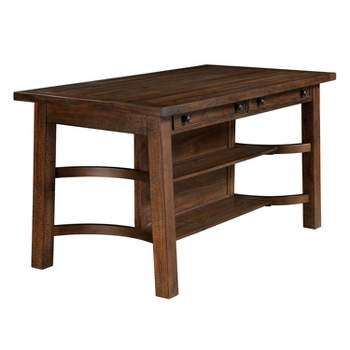 67" Foret Rustic Counter Height Dining Table Rustic Oak - HOMES: Inside + Out