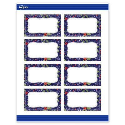 Avery Business Cards, 2" x 3.5", Silver-Navy, Matte, 80ct