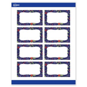 Avery Business Cards, 2" x 3.5", Silver-Navy, Matte, 80ct - 1 of 4
