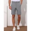 Lars Amadeus Men's Straight Leg Flat Front Plaid Print Chino Shorts - 2 of 4