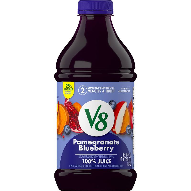 V8 Blends 100% Juice Pomegranate Blueberry Juice - 46 fl oz Bottle, 1 of 10