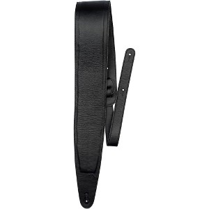 Perri's Padded Garment Italian Leather Guitar Strap Black 3.5 in. - 1 of 1