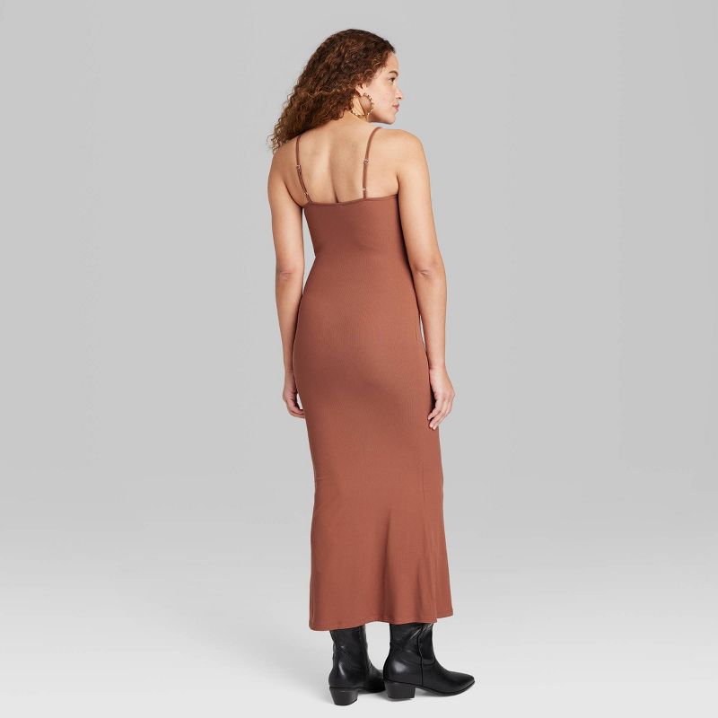 Women's Ribbed Maxi Slip Value Dress - Wild Fable™, 4 of 5