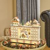HOMCOM Christmas Advent Calendar, Light Up Table Xmas Wooden Store Holiday Decoration with Countdown Drawer, Village, for Kids and Adults, Natural - 2 of 4