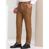 Lars Amadeus Men's Slim Fit Flat Front Plaid Business Formal Pants - 2 of 4