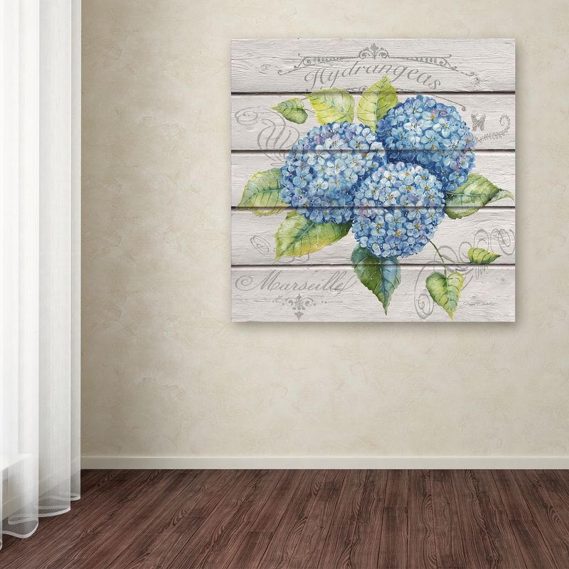 Trademark Fine Art -Jean Plout 'Blue Hydrangeas' Canvas Art, 3 of 4