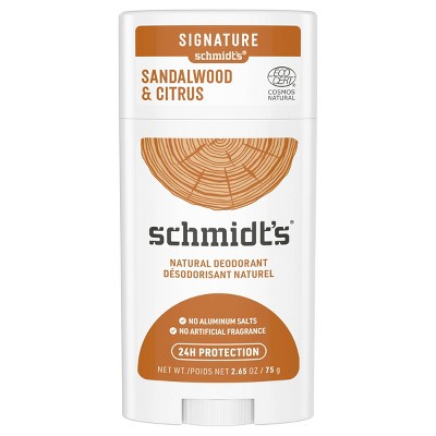 Schmidt's Sandalwood & Citrus Aluminum-Free Natural Deodorant Stick - 2.65oz