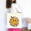 City Creek Prints Be Happy Butterflies Canvas Tote Bag - 15x16 - Natural - 2 of 2