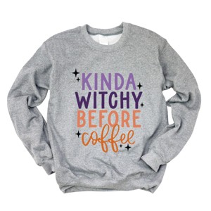 Simply Sage Market Women's Graphic Sweatshirt Kinda Witchy Before Coffee - 1 of 4