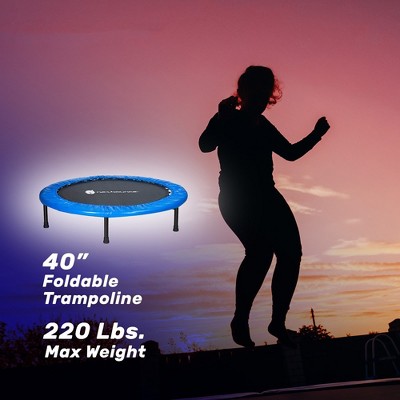 Blue Round Mini Trampoline for Kids and Adults