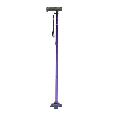 HurryCane Freedom Edition Folding Cane with T Handle, Purple