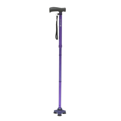 Drive Medical HurryCane Freedom Edition Folding Cane with T Handle, Purple - image 1 of 4