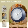 Aoibox Silent Analog Alarm Clock with Night Light, No Ticking, Easy to Read, Beep Sounds, Small Desk Clock in Navy Blue - 2 of 4