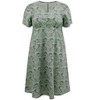 GRACE & GRANDEUR Women's Plus Size V Neck Short Sleeve Floral Print Shirred Pockets Boho T-Shirts Dresses - 4 of 4