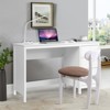 Tangkula Computer Desk Writing Table w/3 Drawers Workstation for Home Office White/Black - 2 of 4