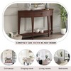Console Table U-Style Modern Curved Sofa Table With 3 Drawers And 1 Shelf Home Furnishing Console Sofa Table - 4 of 4