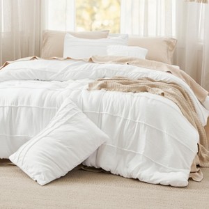 Bedsure Comforter Multi Piece Set Pinch Pleat Bedding OEKO-TEX Certified All Season Soft Cozy Bed Set for Bedroom Home Decor Christmas Gift - 1 of 4