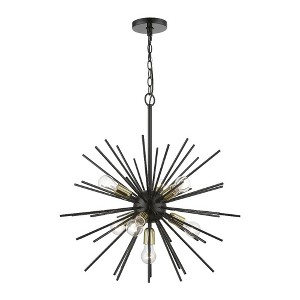 Livex Lighting Tribeca 7 - Light Pendant in  Shiny Black/Polished Brass - 1 of 1