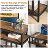 Entertainment Center with 3-Tier Open Storage Shelves, TV Media Console Table with Quadruple - 4 of 4