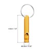 Unique Bargains Aluminum Alloy Camping Hunting Outdoor Survival Signal Whistles with Keychains 6 Pcs - 2 of 4