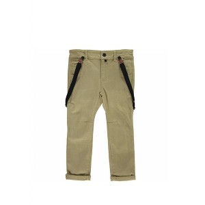 Boy's Woven Trousers With Removable Suspenders / Braces - ME & HENRY - 1 of 4