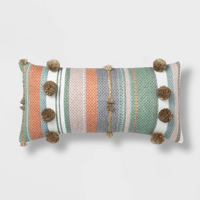 pink and grey decorative pillows