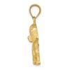 Black Bow Jewelry 14k Yellow Gold Satin & Diamond-Cut Puppy Pendant, 17 x 26mm - 2 of 4