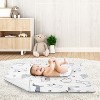 Sweet Jojo Designs Boy, Girl, Unisex/Gender Neutral Baby Security Blanket Cartoon Puppy Grey Taupe and Blue - 3 of 4