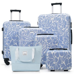 6-Piece Hardside Luggage Set with TSA Lock, 14/16/20/24/28 Inch