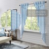 Annie Buffalo Blue Check Prairie Long Panel Set of 2 84x36x18 VHC Brands - 2 of 4