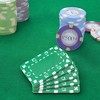 Slickblue European-Style Rectangular Poker Plaques 5-Pack, Non-Denominated, Suited Pattern, 32g, Green - 3 of 3