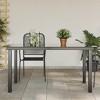 vidaXL Patio Table Outdoor Dining Table Garden Porch Furniture Aluminum Glass - 2 of 4