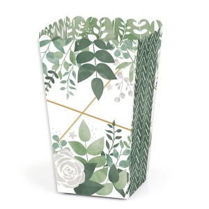 Big Dot of Happiness Boho Botanical - Greenery Party Favor Popcorn Treat Boxes - Set of 12 - 1 of 4