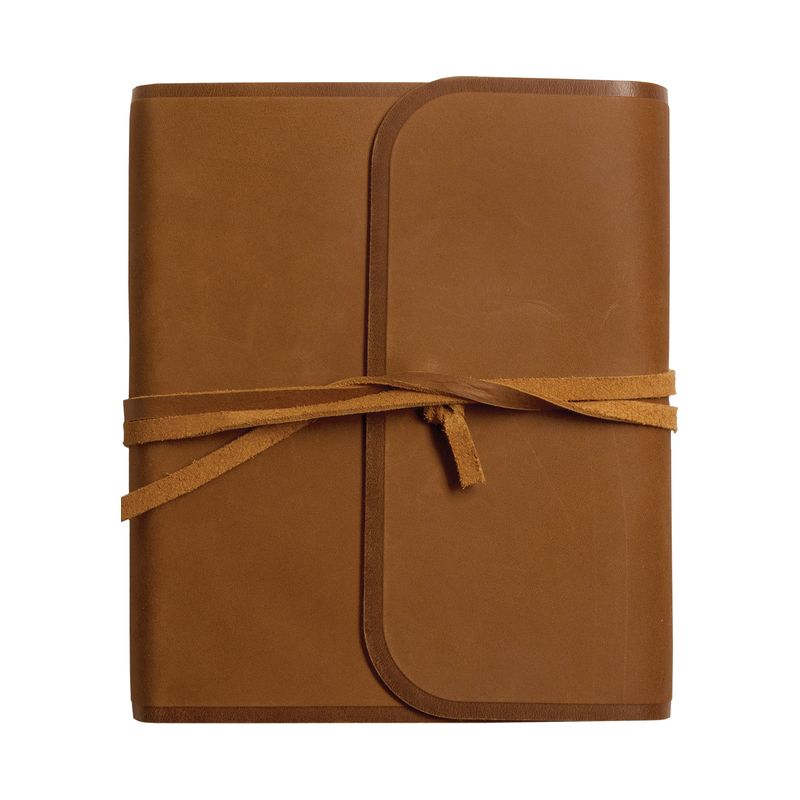 ESV Journaling Bible (Natural Leather, Brown, Flap with Strap) - (Leather Bound), 1 of 2