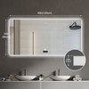 48 x 32 Inch Frameless Multifunctional Bathroom Vanity Mirror with Tri-Color Dimming LED Backlit Mirror for Bathroom - 4 of 4