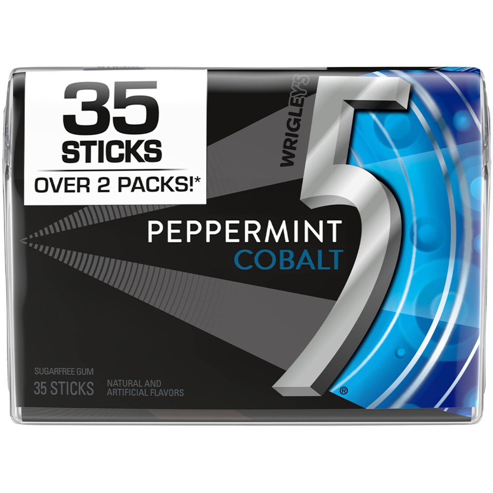 Wrigley's 5 Peppermint Cobalt Sugarfree Gum - 35ct