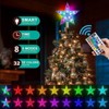 Aoibox LED Christmas Tree Topper Star 9 Inch USB Powered Multicolor 16 Color Modes 32 Key Remote for Holiday Party Indoor Outdoor 1 Piece - 2 of 4