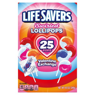 Life Savers Valentine's Swirled Lollipops Exchange Box - 8.8oz/25ct