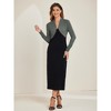Allegra K Women's Elegant Bolero Ruched Long Sleeve Open Front Cropped Shrug - 3 of 4