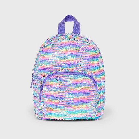Girls' 10.5 Reverse Sequin Mini Backpack - Cat & Jack™ Purple : Target