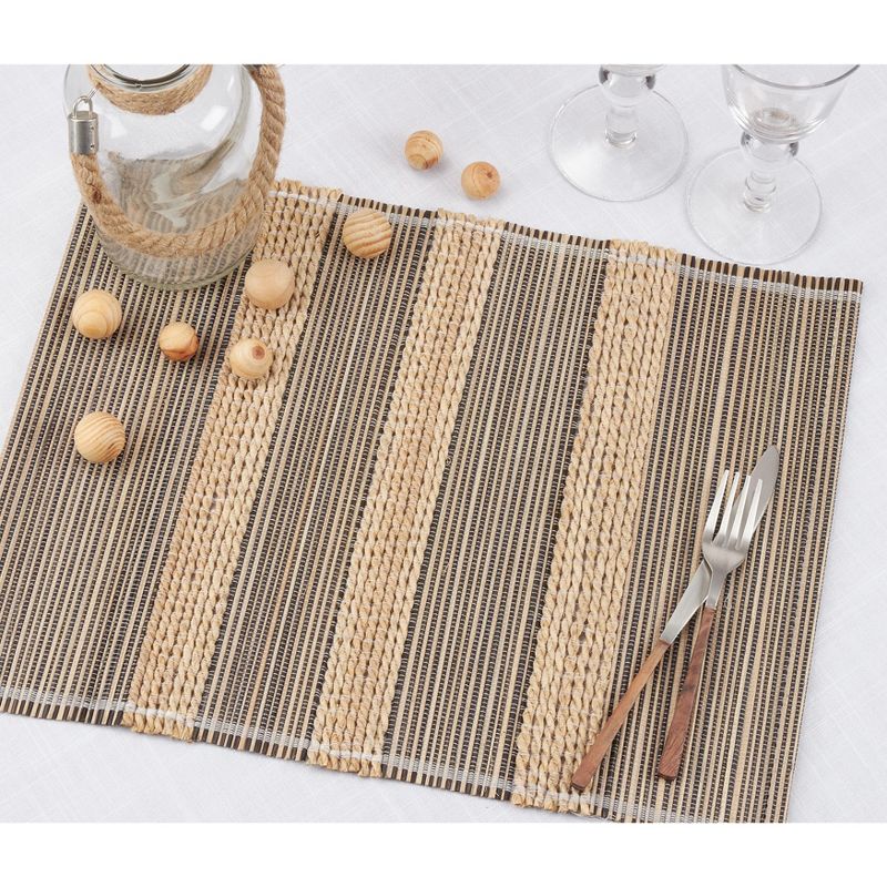 Saro Lifestyle Table Placemats With Striped Design (Set of 4), 4 of 5