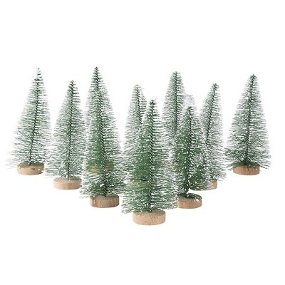 Juvale 12 Pack Mini Christmas Tree Pine Tree Table Top Decorations, Holiday Decor, 4.25 x 2 x 2 In