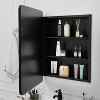 SpassWay 20 x 28 Inch Recessed or Wall Mount Medicine Cabinet Black Bathroom Storage with 3 Cupboards - 2 of 4