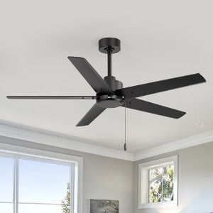 Airsurfer 52" Vintage Ceiling Fan with 5 Plywood Blades,3 Speed Reversible Motor Indoor Ceiling Fan for Livingroom - 1 of 4