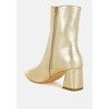 Kaira Metallic Accent Heel High Ankle Boots Women - 3 of 4